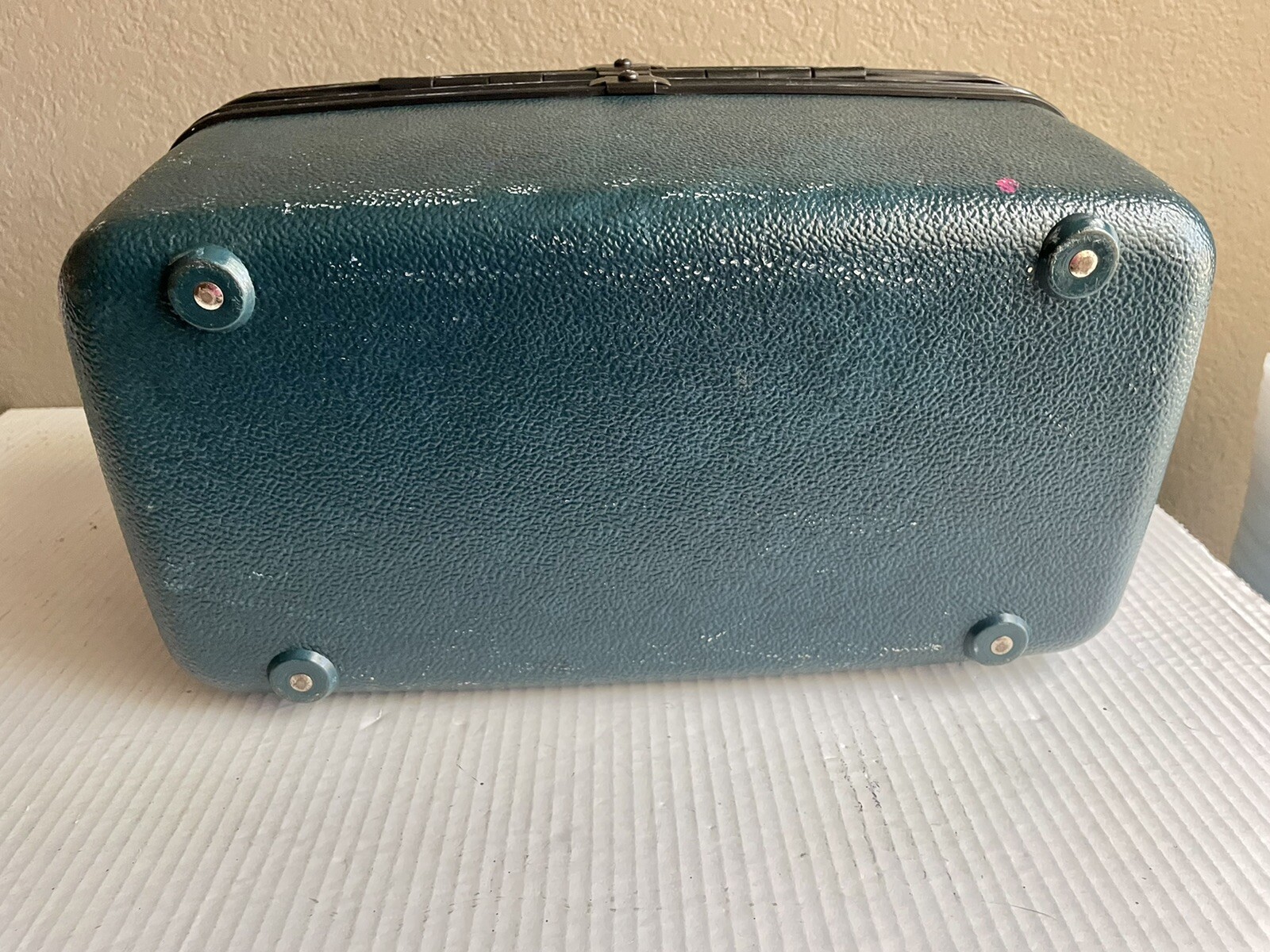 Vintage Teal Samsonite Profile Train Case Luggage Makeup – No Tray Key or Mirror
