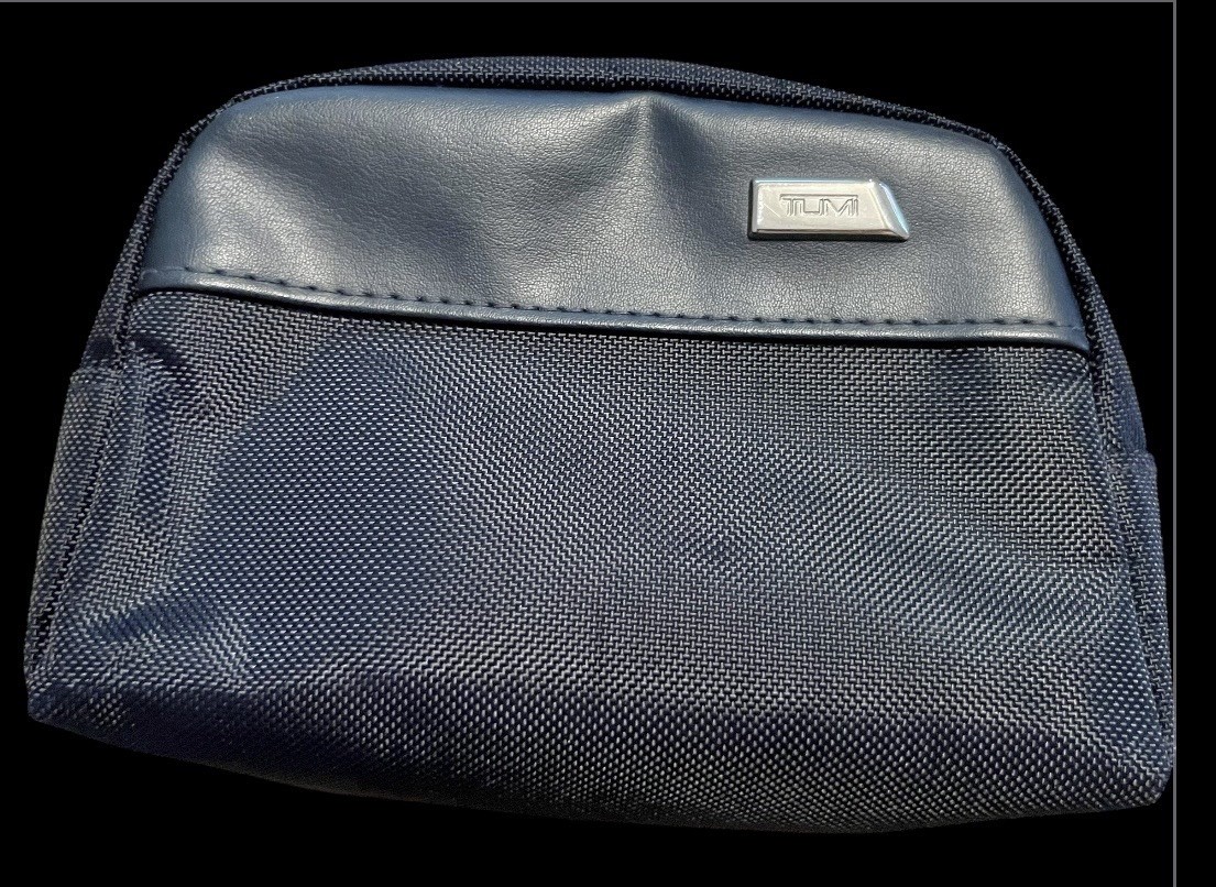 Tumi For Delta Small Navy Blue Toiletry Pouch