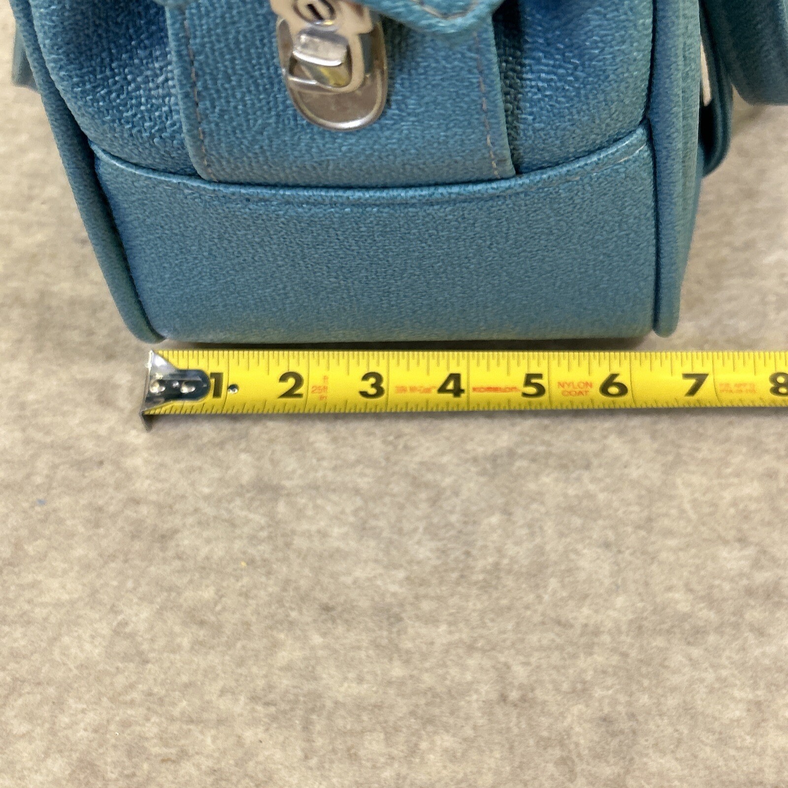 Vintage 60s Samsonite Blue Silhouette Petite Tote Carry On Luggage Overnight Bag