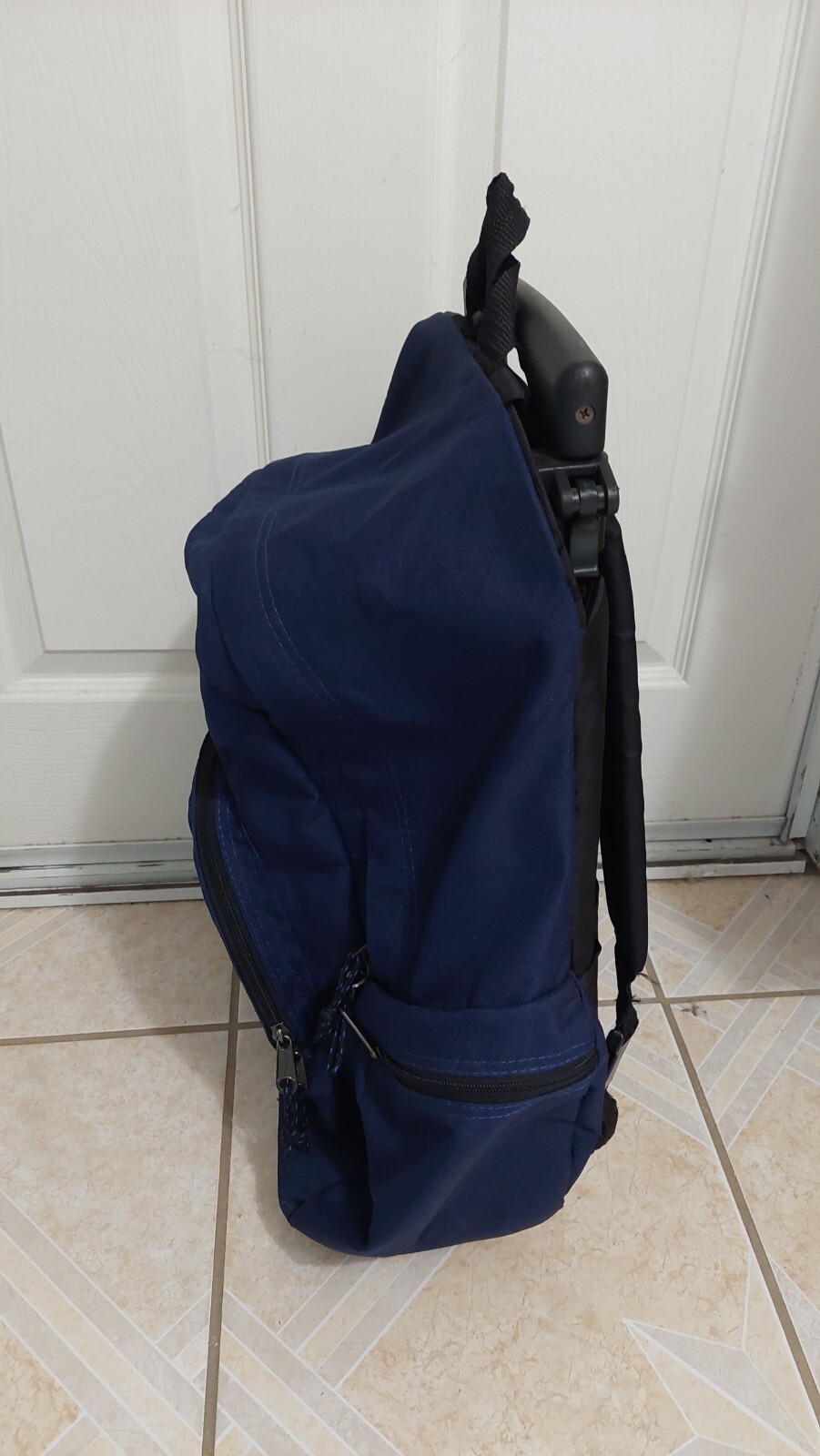 Vintage Spalding Rolling Backpack BLUE Large Sports Books Travel School