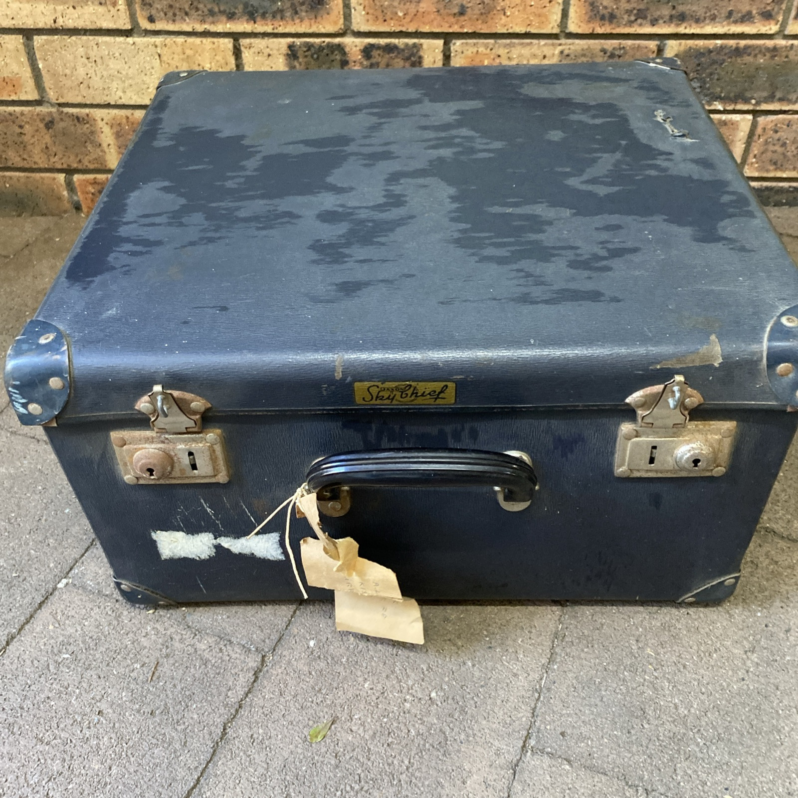 Vintage Black 1930’s JAXON Skychief Suitcase Hardshell 46x26x40cm