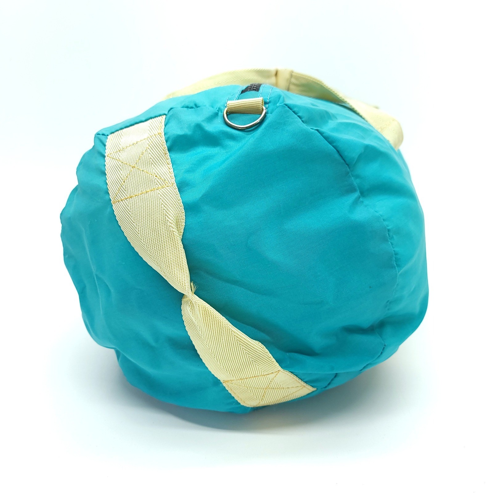 Vintage 70s First Ascent Duffle Bag Sleeping Bag Bag – Teal & Gold