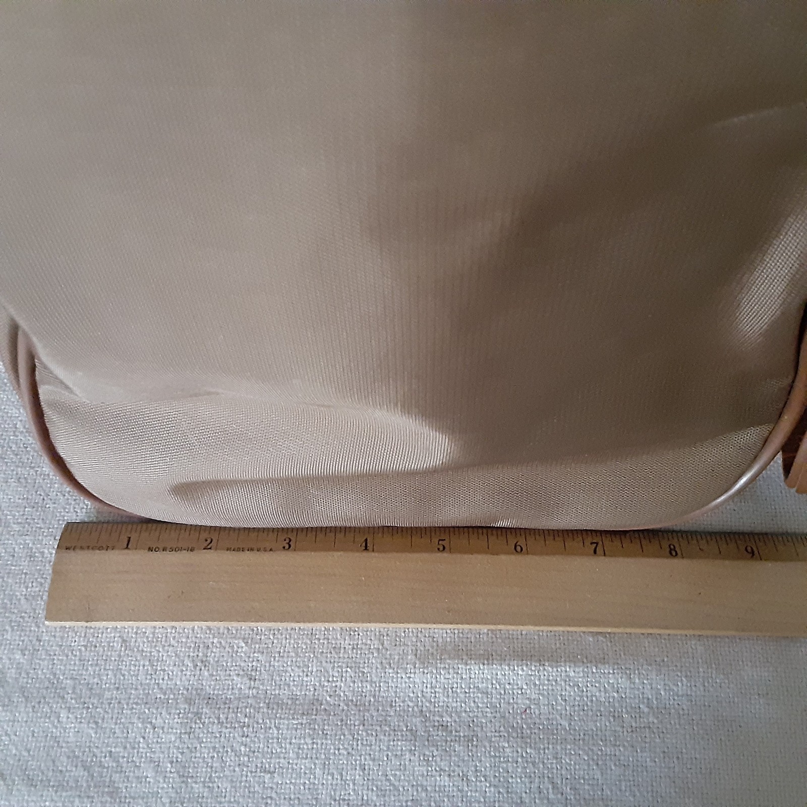Vintage Samsonite Crossbody Bag Tan Shoulder Tote 11.5 x 6 x 9 Adjustable Strap