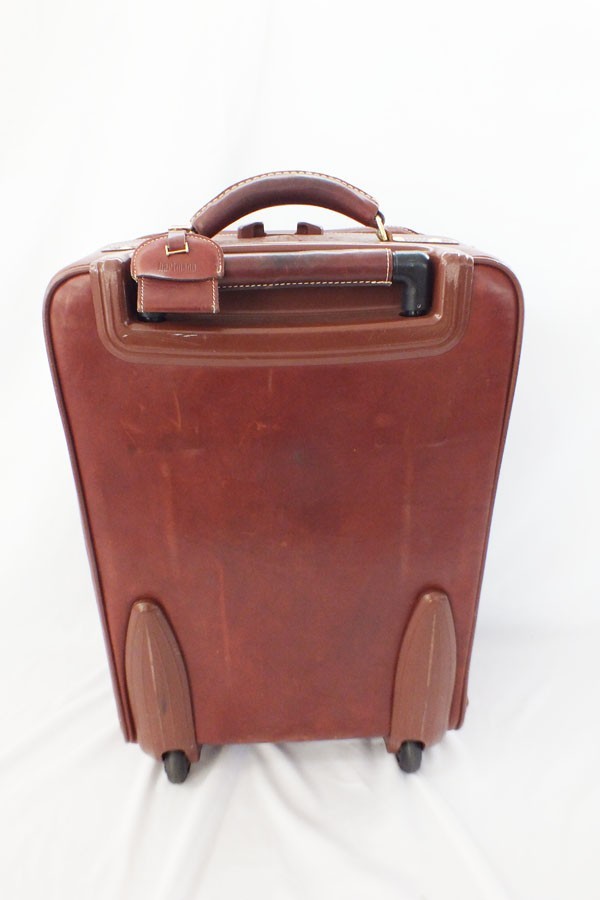 Hartmann Belting Leather 22″ Carry On Roller Suitcase Luggage CLEAN Rich Brown