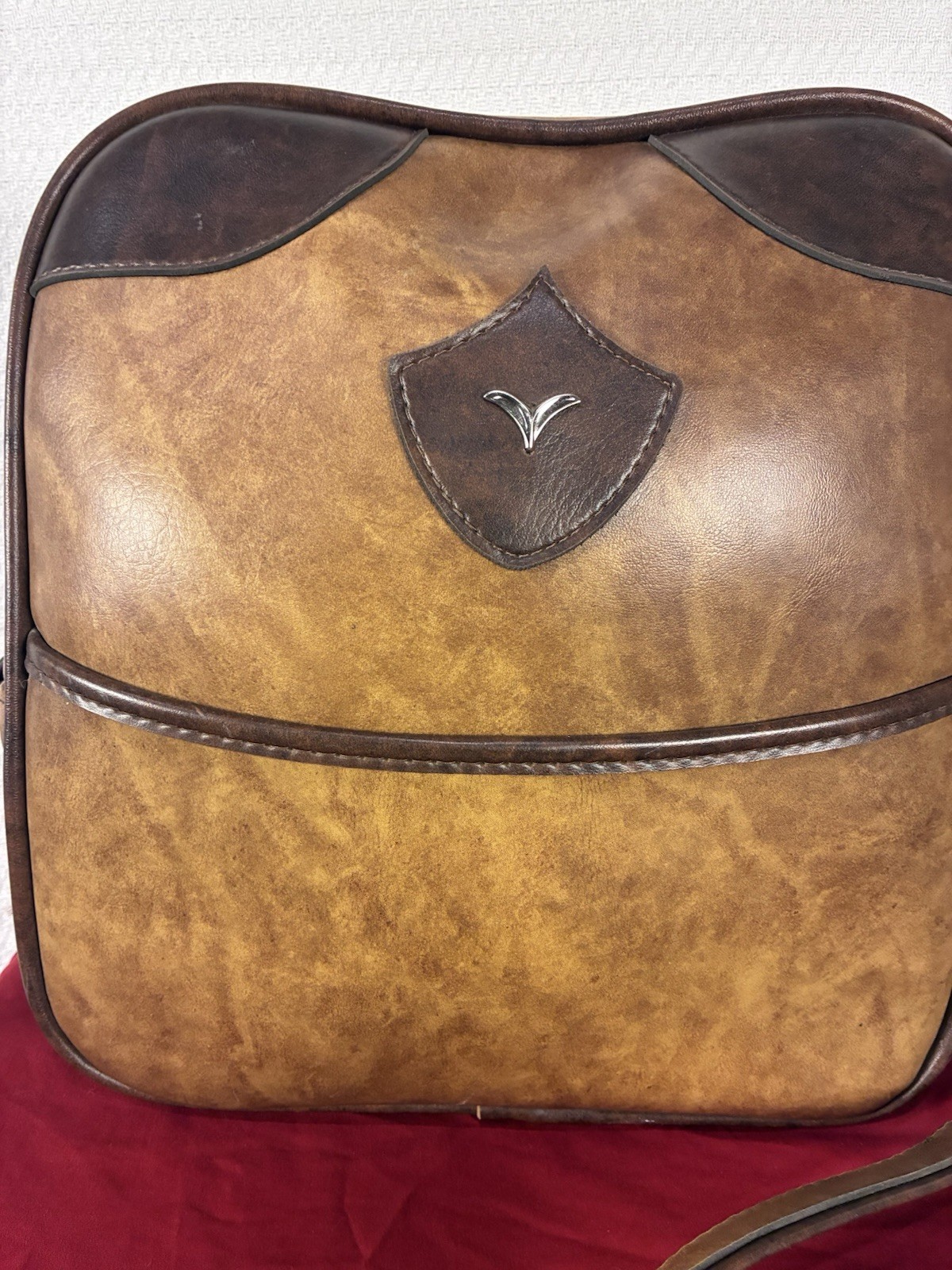 Carry On Luggage Vintage Airways Industries Brown Leather Shoulder Bag