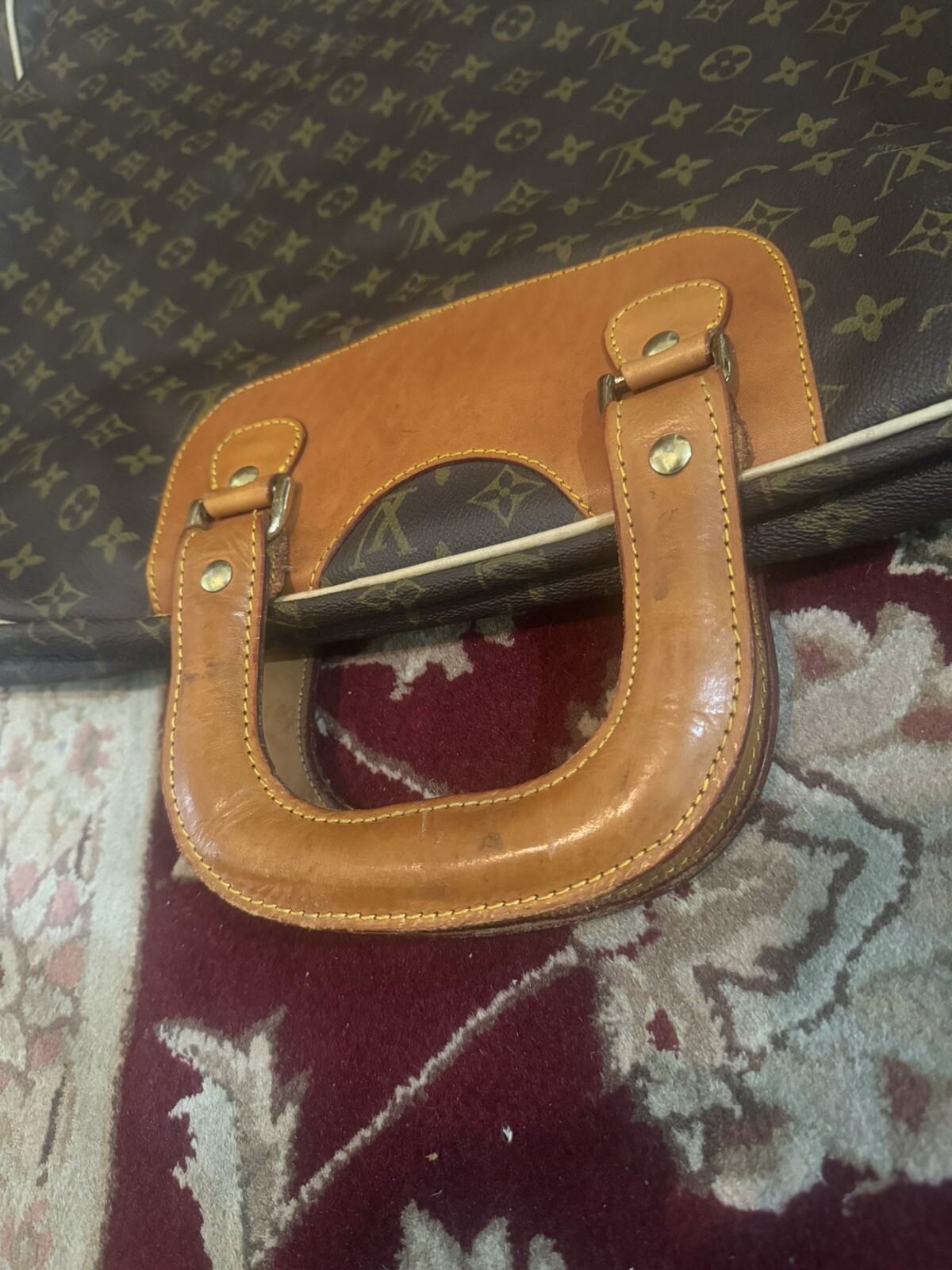 Louis Vuitton Monogram Vintage Luggage Carry On Shoulder Bag Vintage