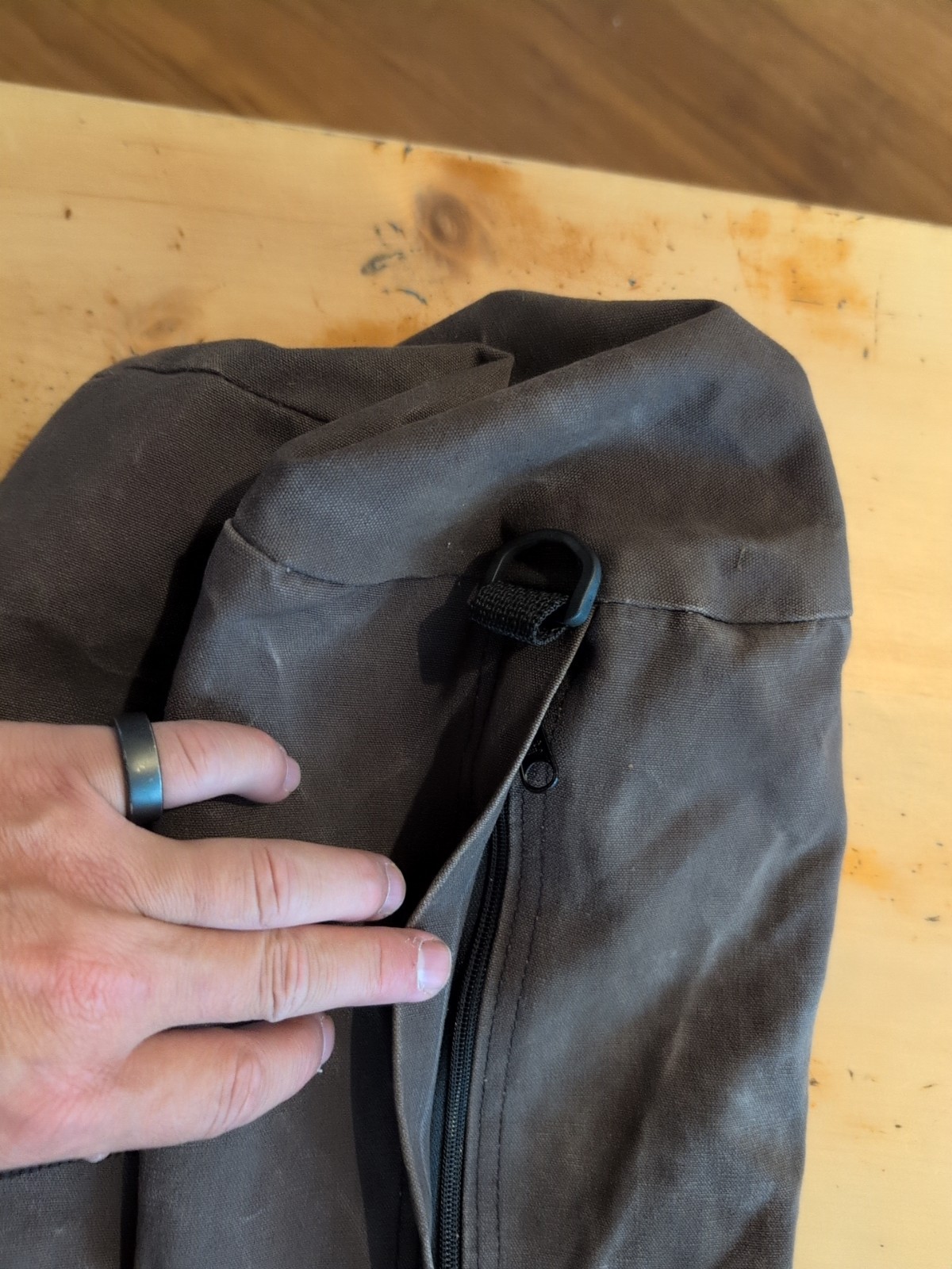 Vintage Camp Inn Cordura Made In USA Brown Travel Duffel Bag 19×24