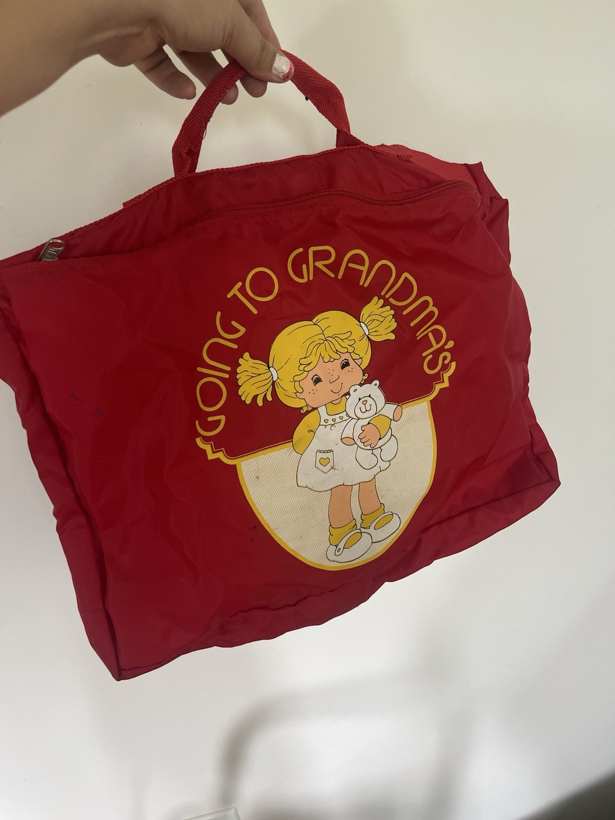 Vintage 70s 80s Going To Grandmas Kids Child’s Bag Luggage Suitcase Clothes
