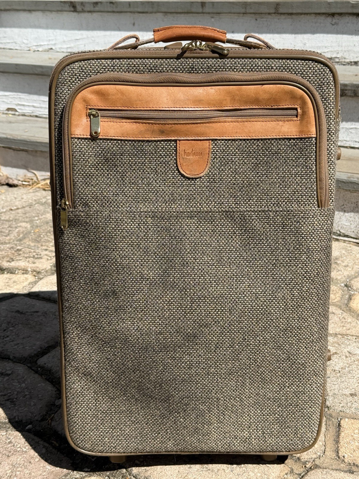 Vintage Hartmann Tweed&leather Accent Suitcase