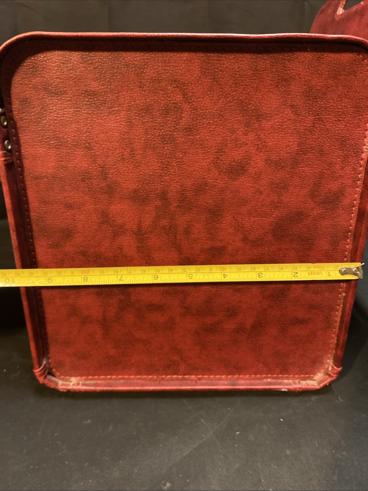 Red Train Case With Asian Design 18×10 Vintage