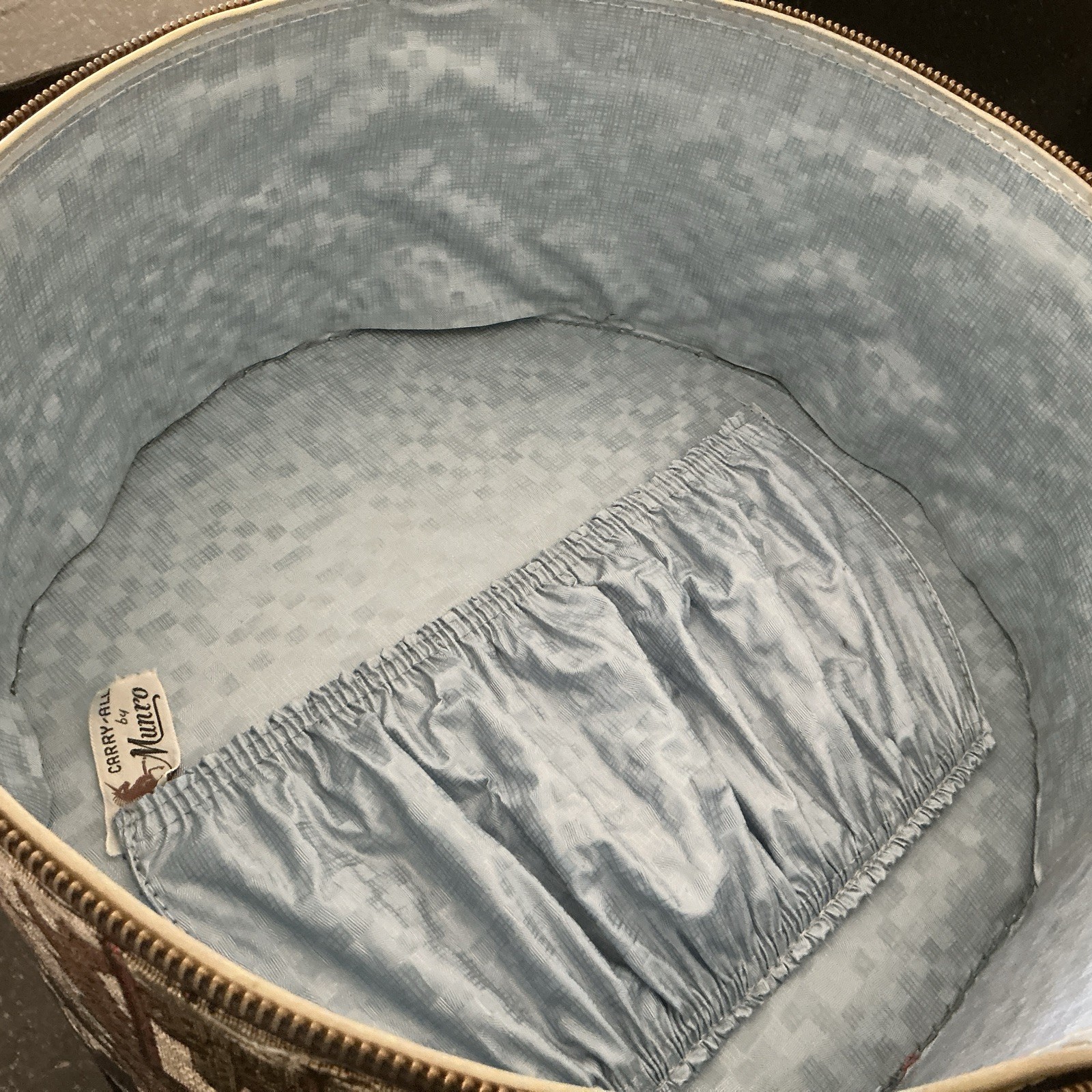 Vintage 1960s Munro Carry-All Travel Hat Box/Case Paris Spain France London