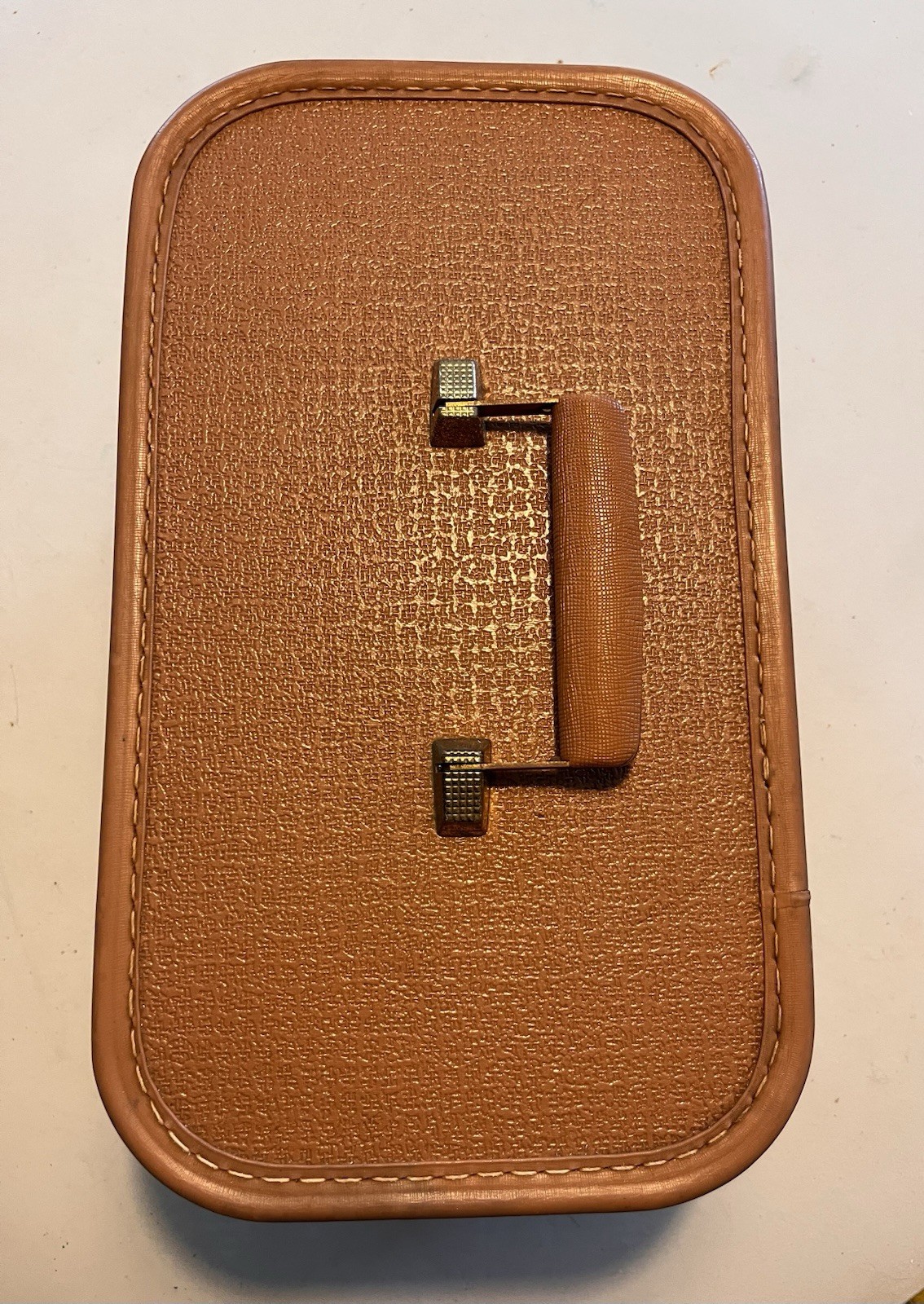 Vintage, Mid Century, Lady Baltimore Starline Tan Train Case With Mirror