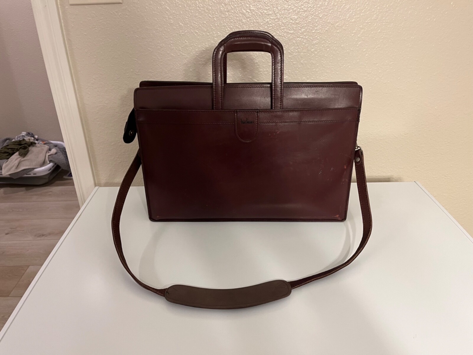 vintage Hartmann Luggage Leather Briefcase Satchel 17″ x 12″