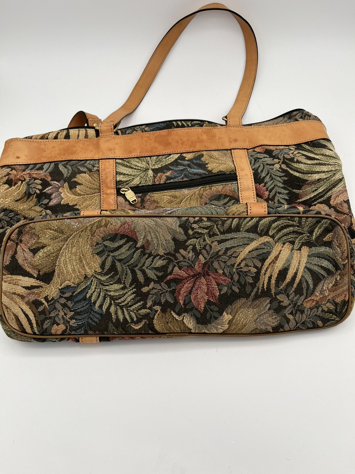 BOYT Tapestry Carry On Luggage Travel Bag Satchel 16.50″ x 6″ Beautiful Vintage