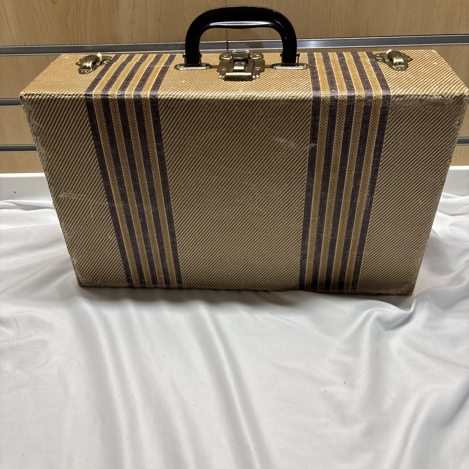 Vintage Unbranded Hard Case Suitcase (flaws)