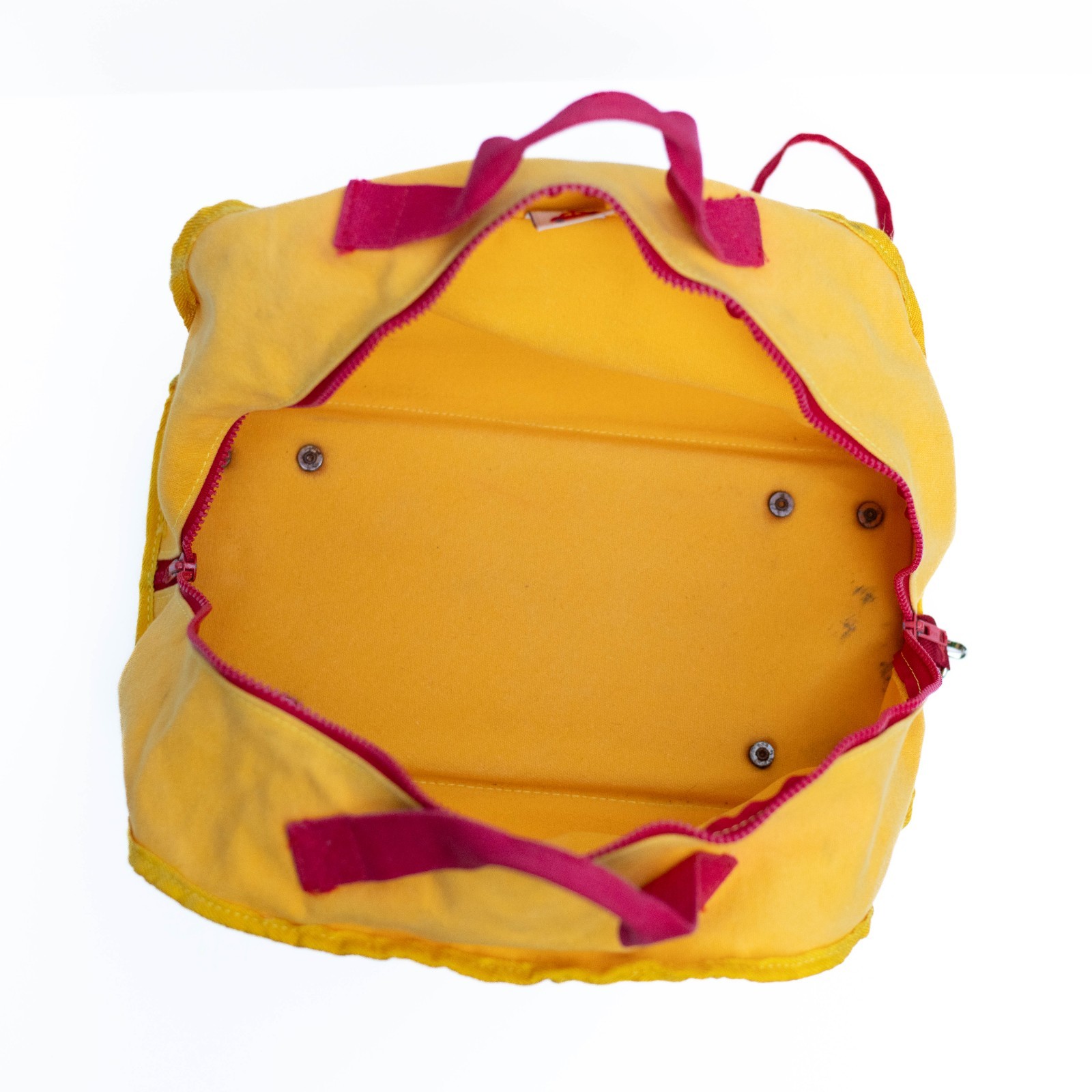 Vtg Marimekko Rolling Bag w/ Leash Children’s Travel Toy Tote 1982 Yellow Red