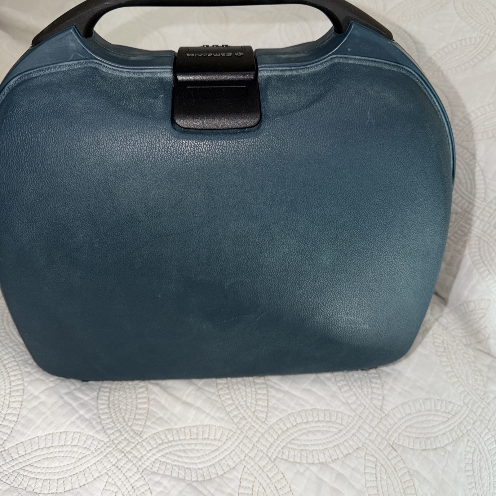 VTG Samsonite Epsilon Train Beauty Travel Case Teal Hard Shell Combination Lock