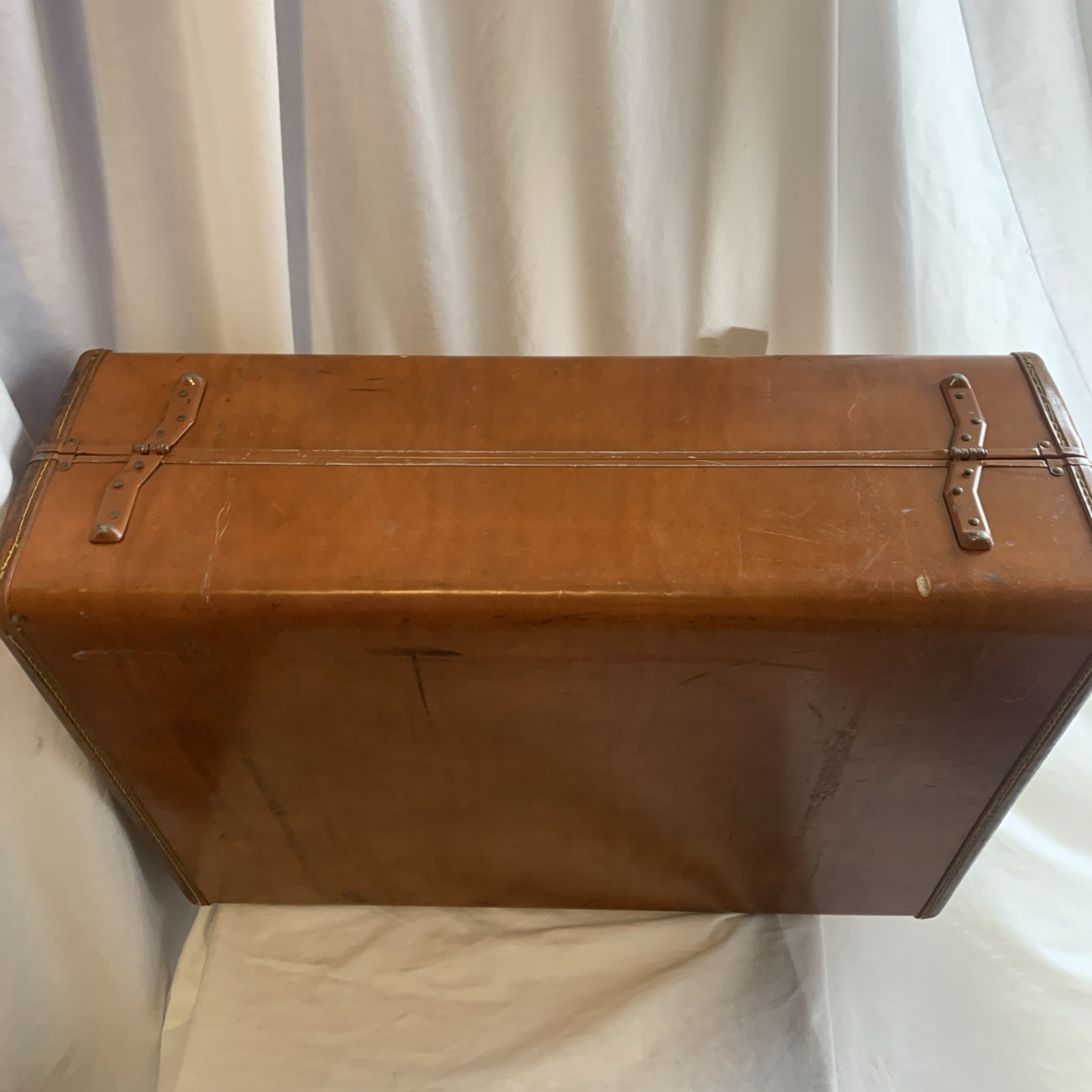 Vtg Samsonite Shwayder Bros Luggage Suitcase Brown Hard 4636 USA See Damage Pics