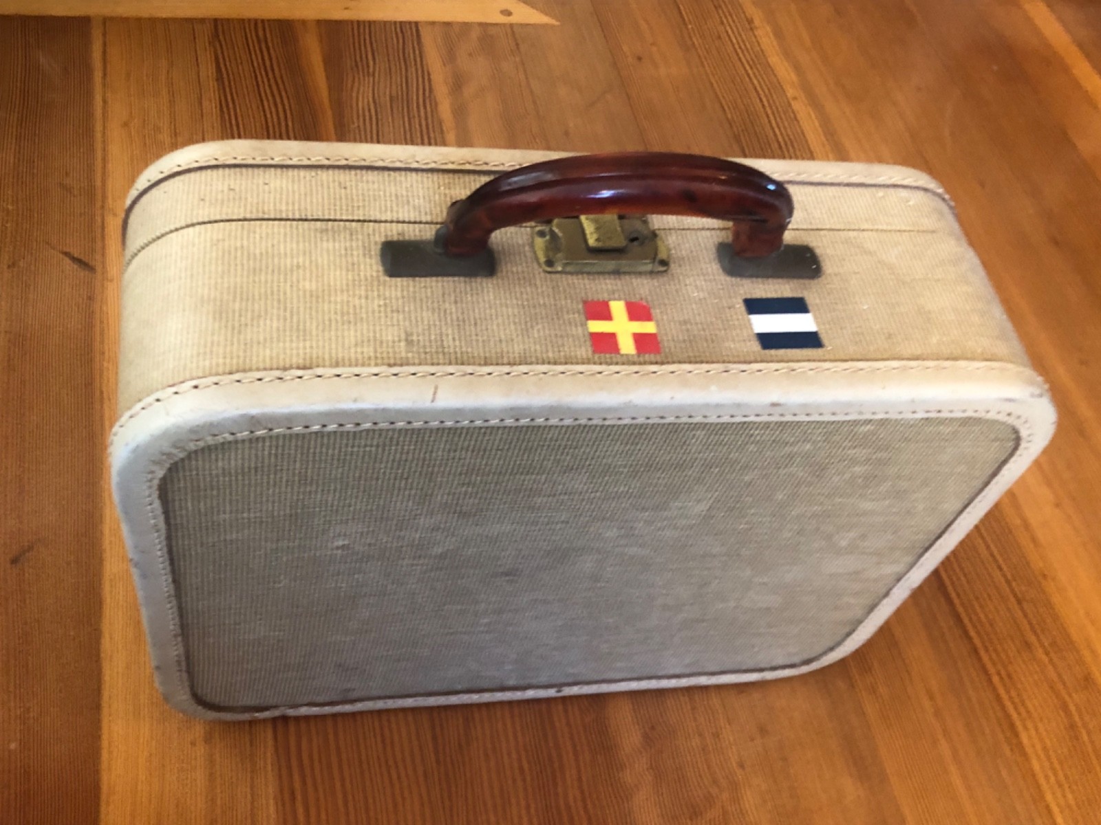 Vintage Ladies Luggage -Cosmetic Suitcase 14″x10″x5″