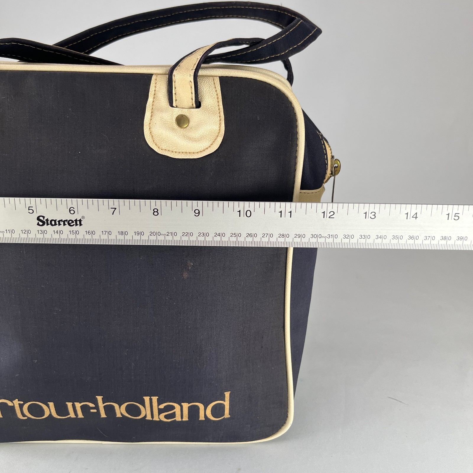Vintage 60’s/70’s Airtour Holland Blue Cabin Flight Bag Travel 11×11
