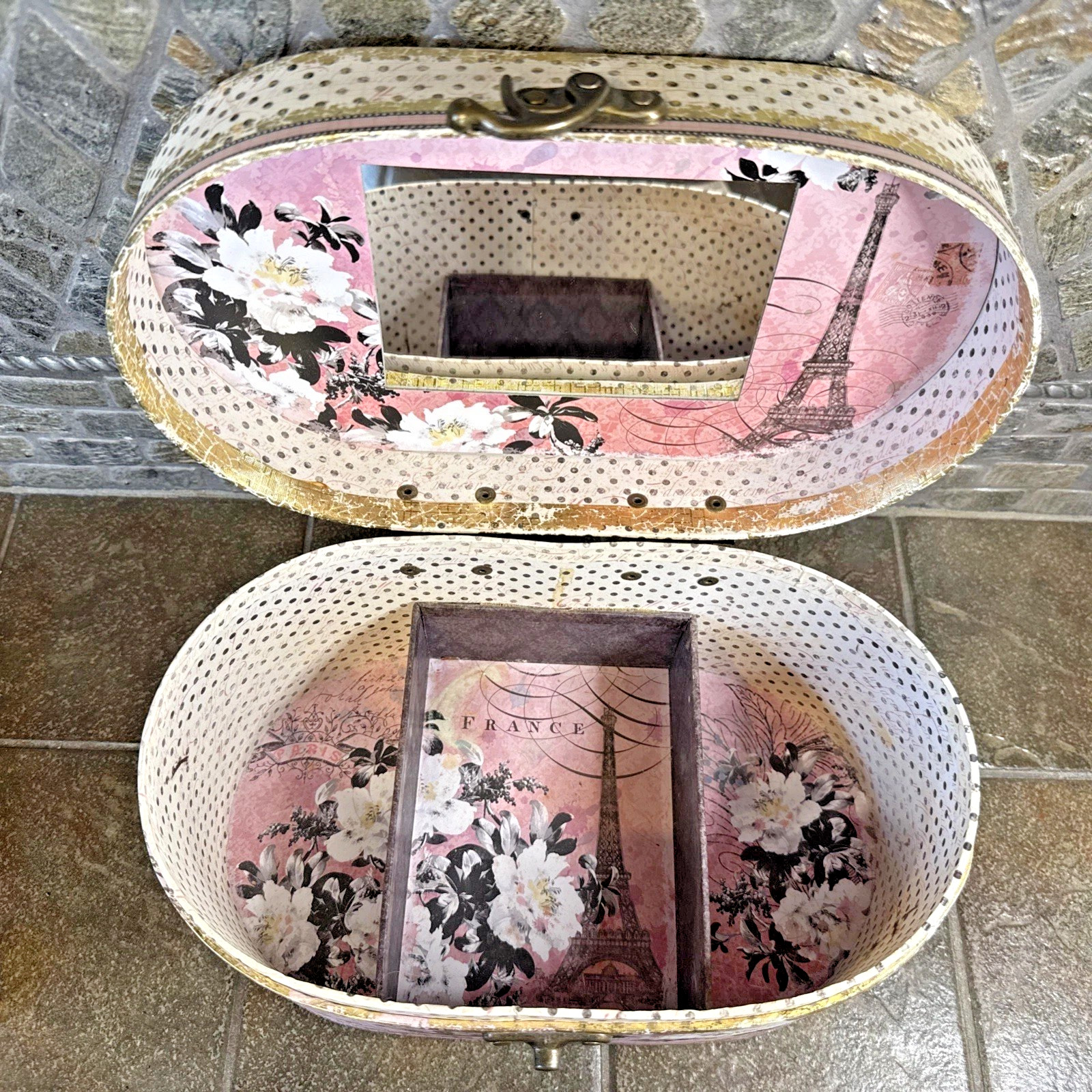 Train Case Pooch & Sweetheart Paris Themed