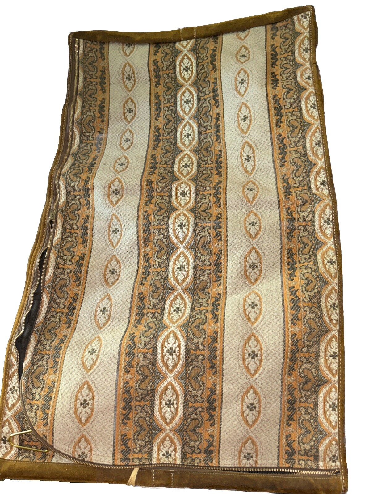 The French Company Vintage Luggage Six Piece Set Olive And Gold Tapestry