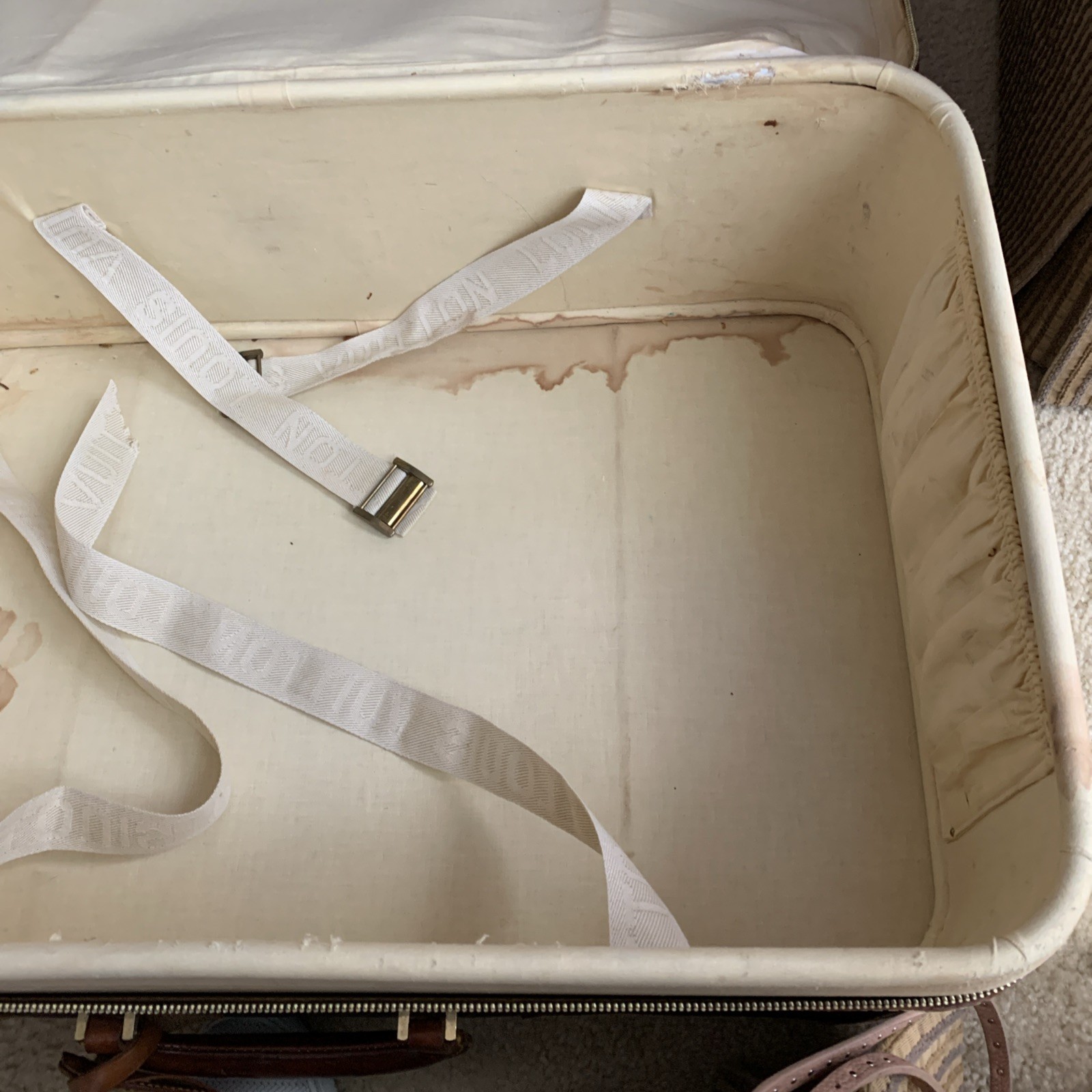 Auth Vintage Louis Vuitton Monogram Stratos 60 M23236 Trunk Case W/divider