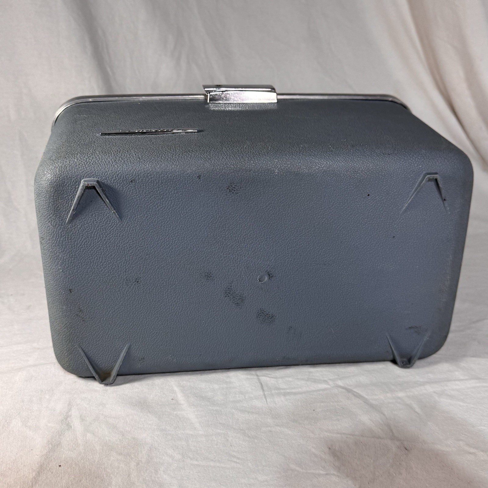Vintage Starflite Hard Train Makeup Case Blue Gray w/ Mirror + Tray MCM