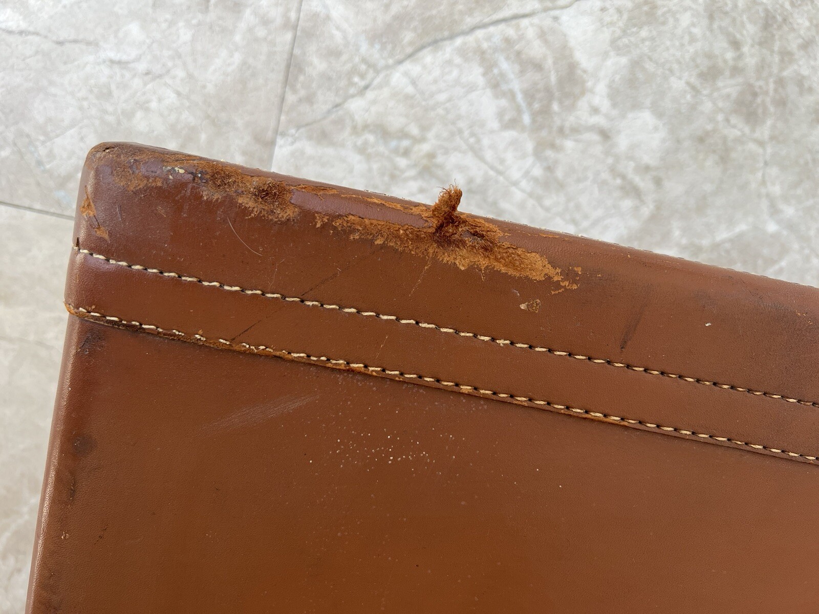 Leather Roebling Luggage Co. Suitcase Travel Display Prop Locks w/ Hangers RARE
