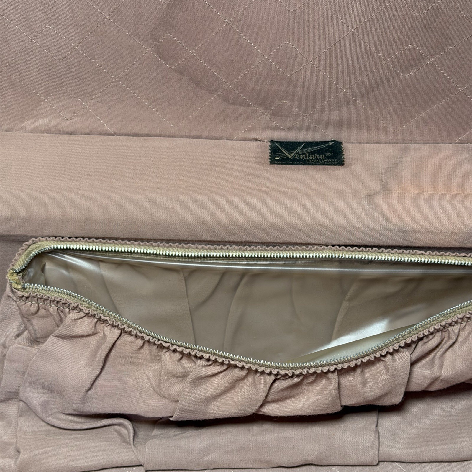 Vintage Ventura Travelware Hard Green Suitcase Retro Luggage 29.5×20″ Locking