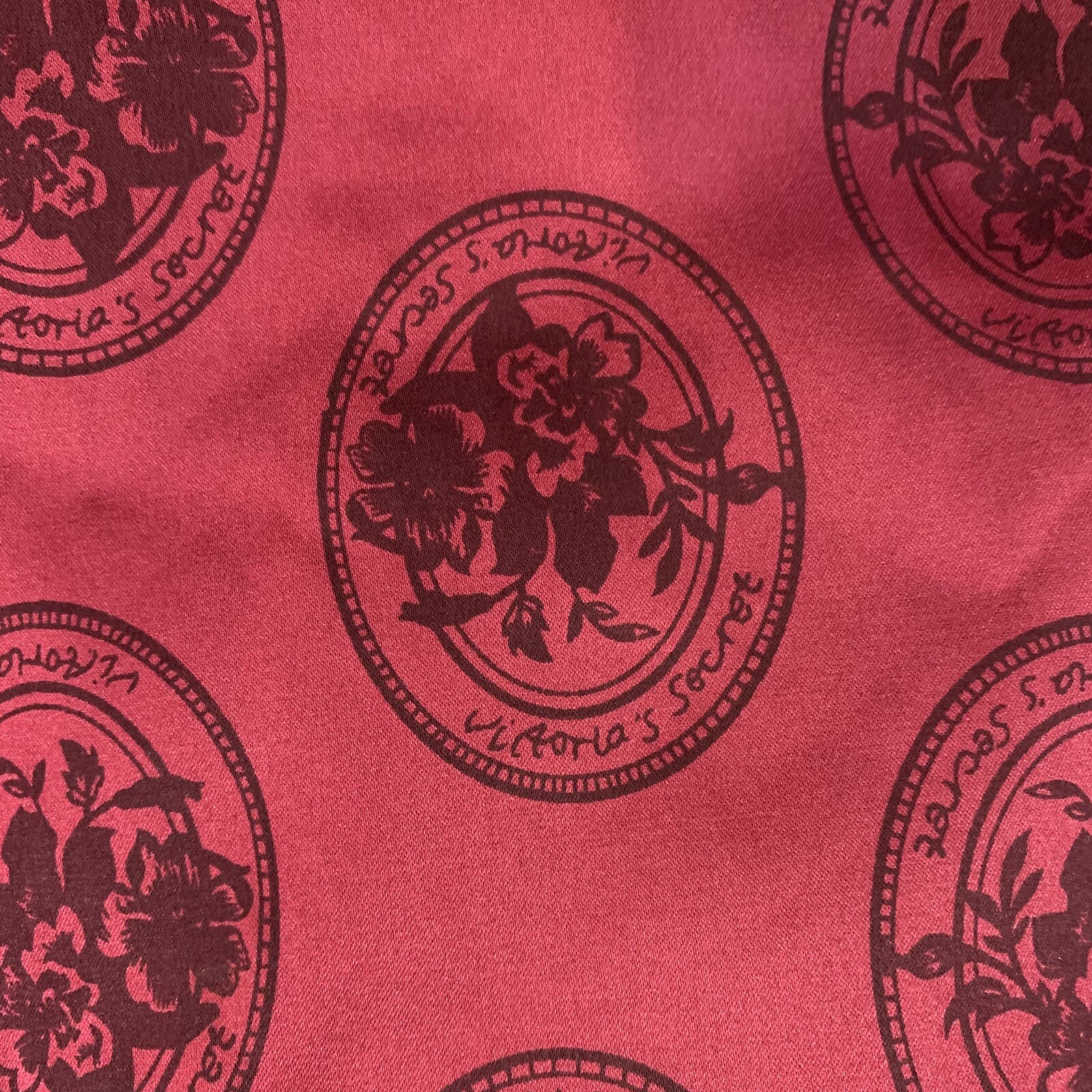 Vintage Victoria’s Secret Burgundy Satin Lingerie Delicates Travel Bag Lot Of 2