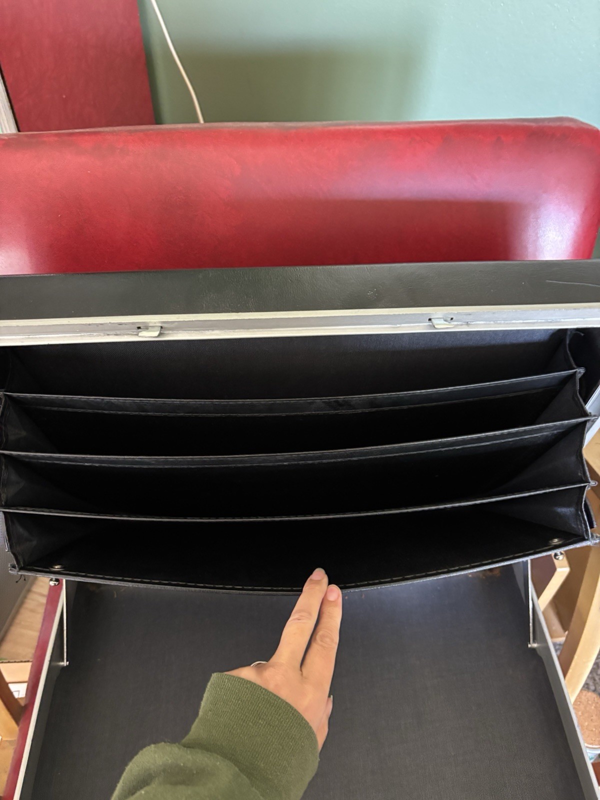 Samsonite Case With KEY Vintage Black Hard Shell Briefcase Lock 18″x12″x5″