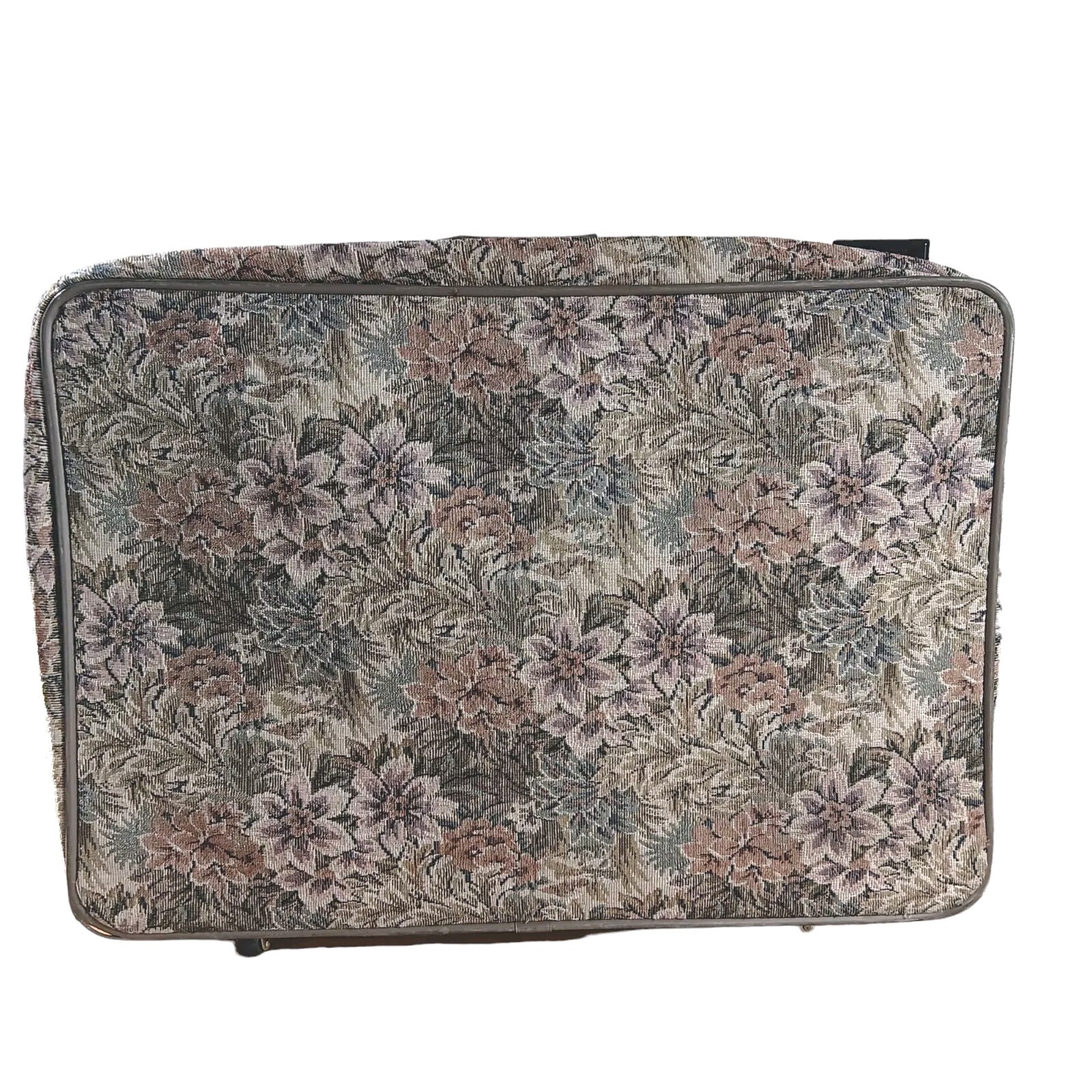 Vintage Jordache Tapestry Travel Set Floral Print Weekender Suitcase Garmet Bag