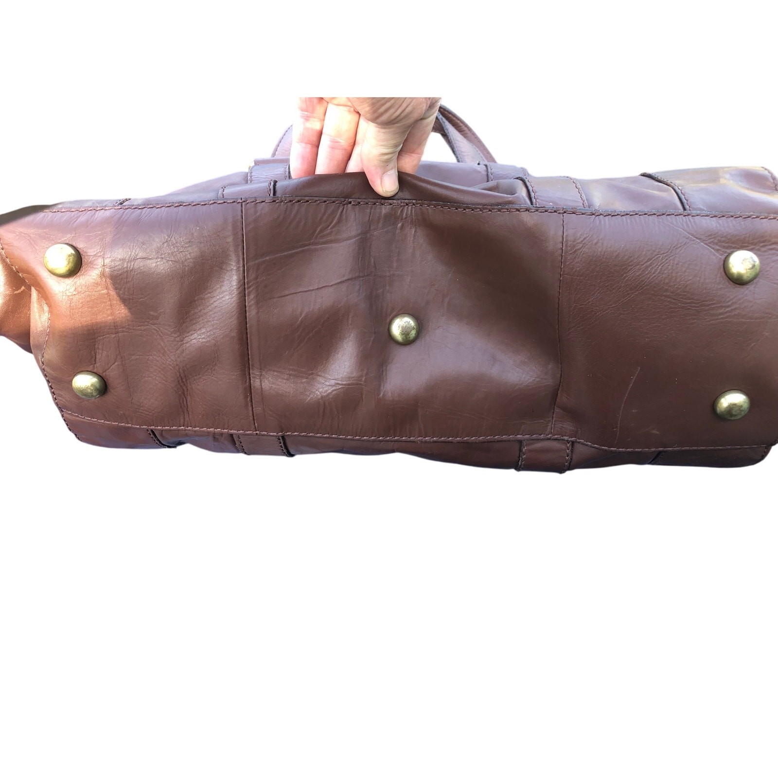 Fossil Brown Leather Travel Bag – Vintage Soft Casing Extra Compartments