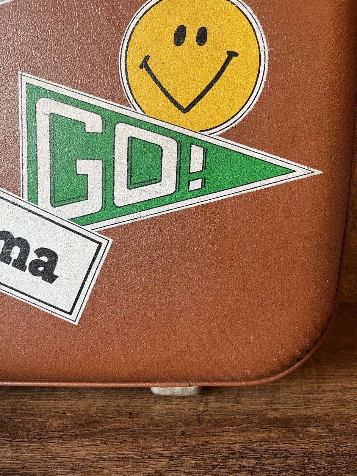 VTG 70s Children’s Retro Suitcase Luggage Hard Case I Love Grama Super Cute RARE