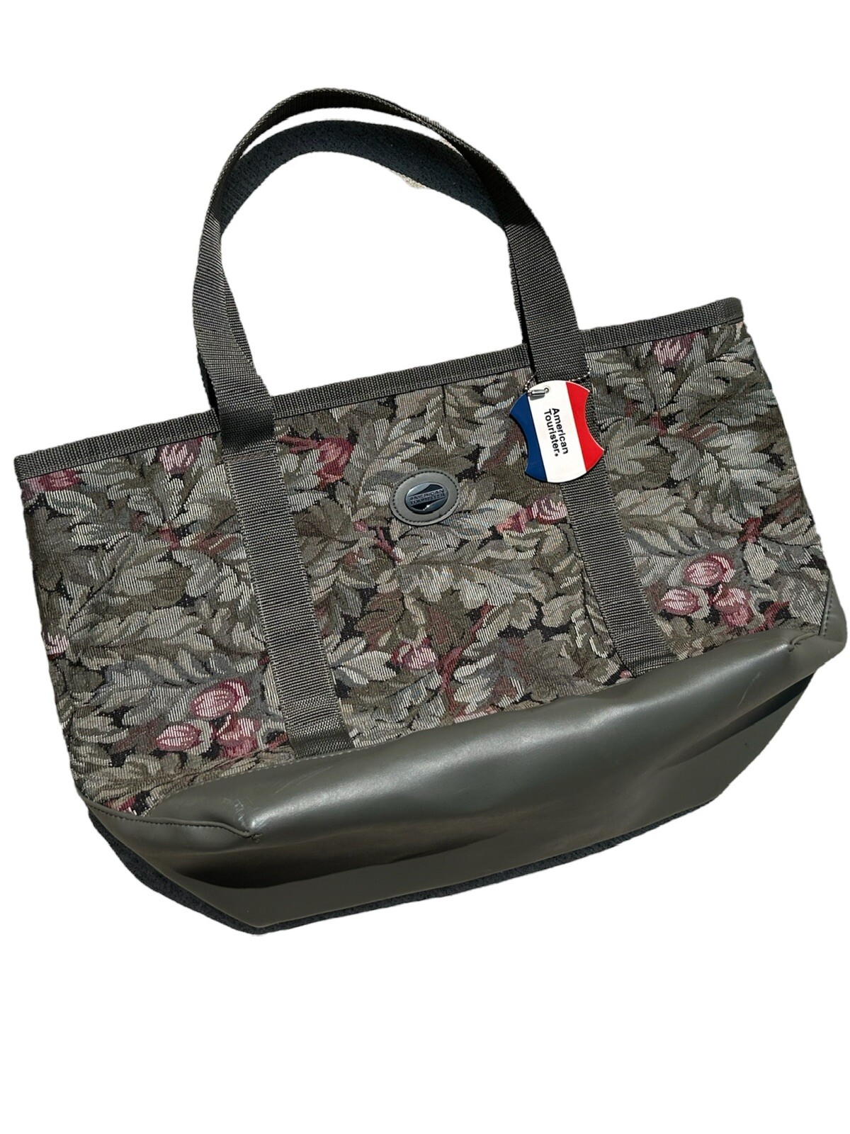 American Tourister Vintage 80’s Floral Tapestry Carpet Bag Travel Carry-On Tote