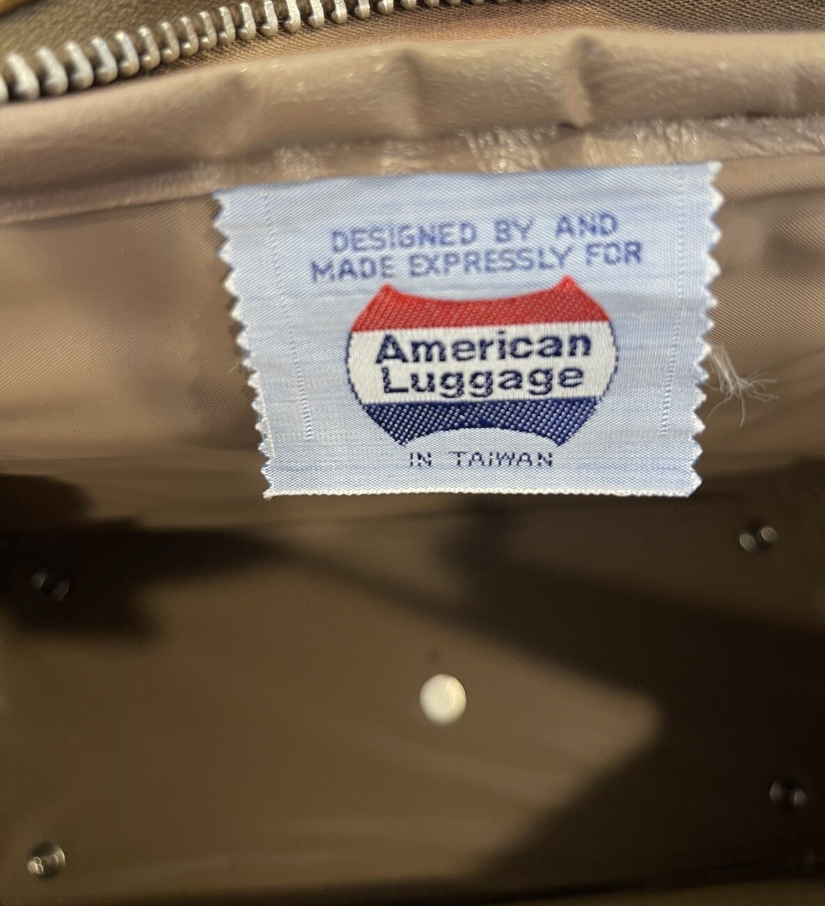 Vintage American Luggage Tourister Triumph Carry On Travel Bag Luggage Brown Tan