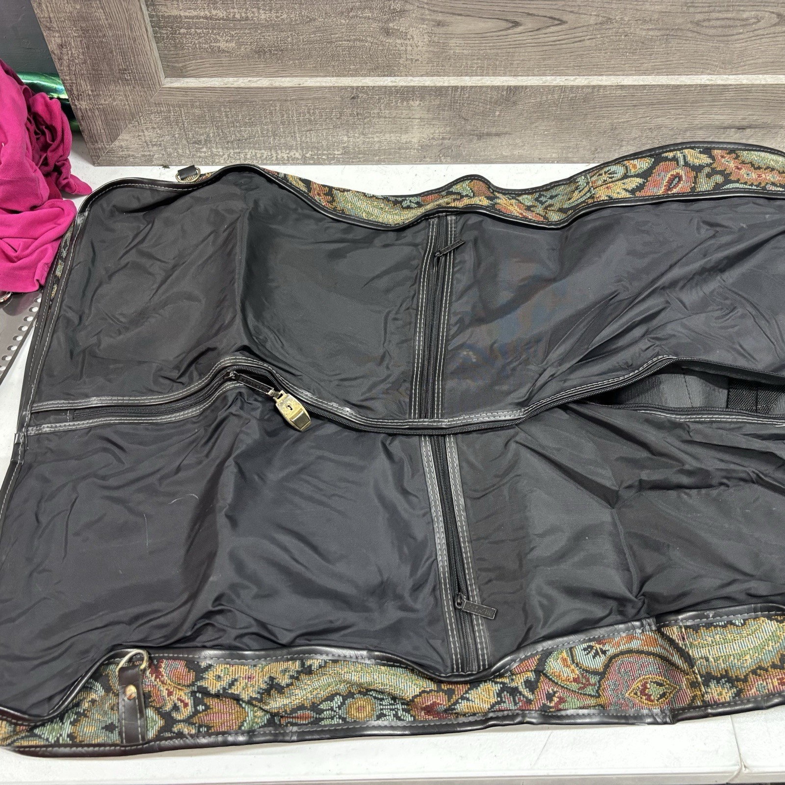 Vintage Jordache Tapestry Garment Bag – Travel Luggage Suit Carrier