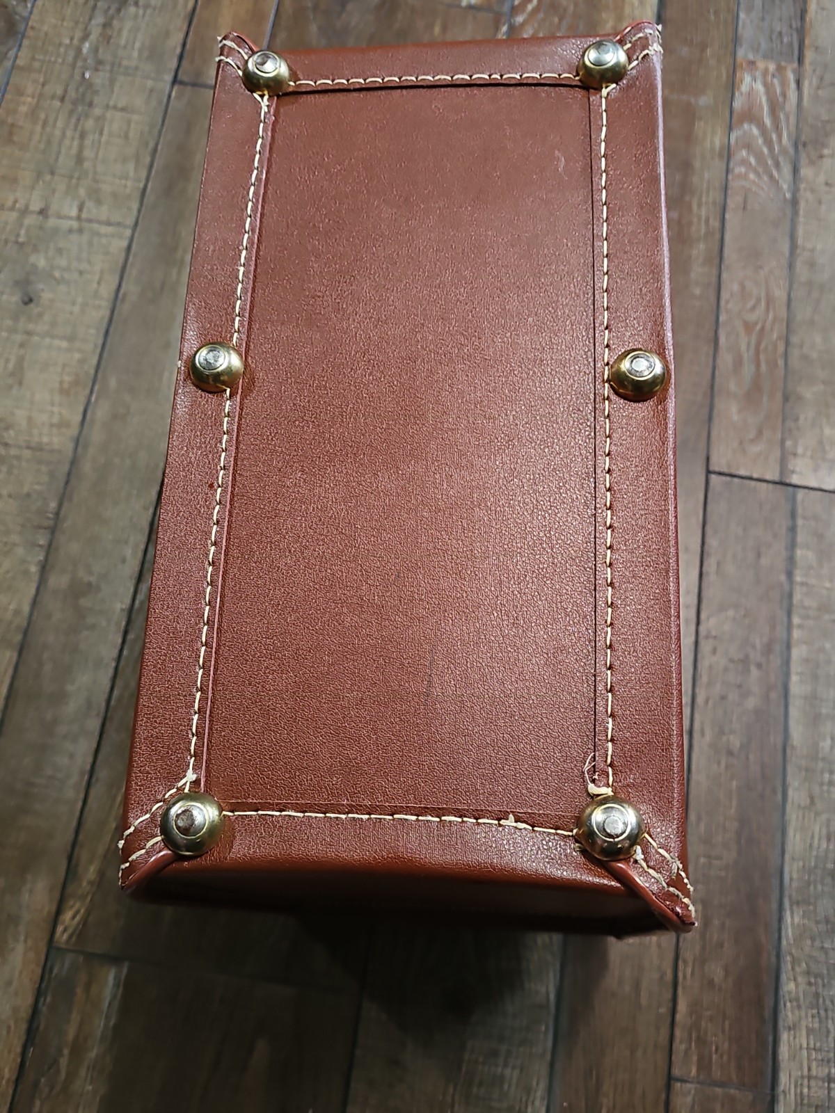 Vintage Train Case Or Possibly Salesmans Briefcase. With Two Sided Card Holder?