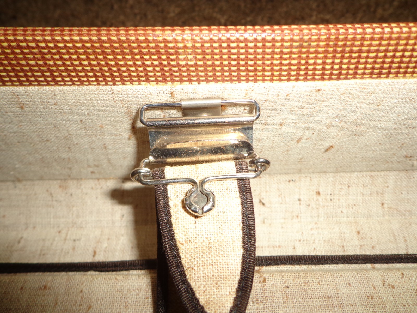 Vintage Portmanteau Suitcase Luggage Durable Leather Handle/ Trim Hangers Brown