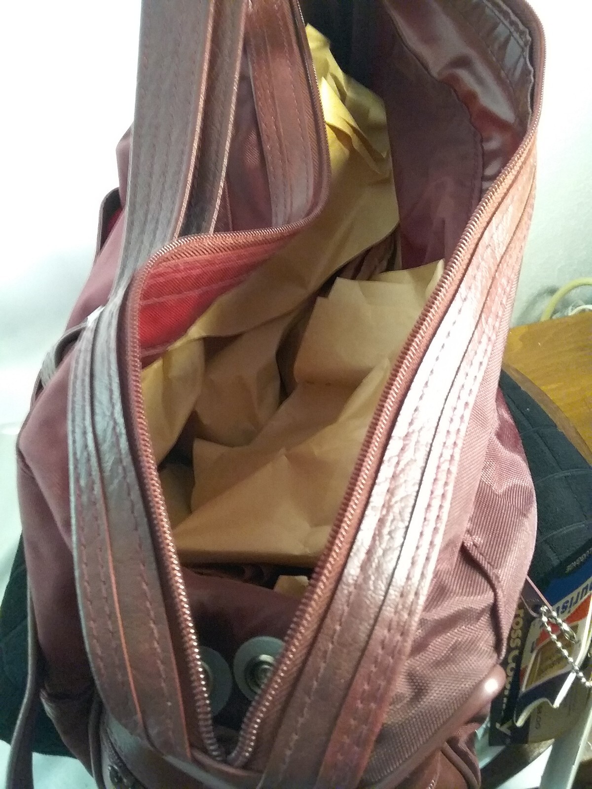 Vintage American Tourister Cranberry Travel Carry On Luggage Bag in Box