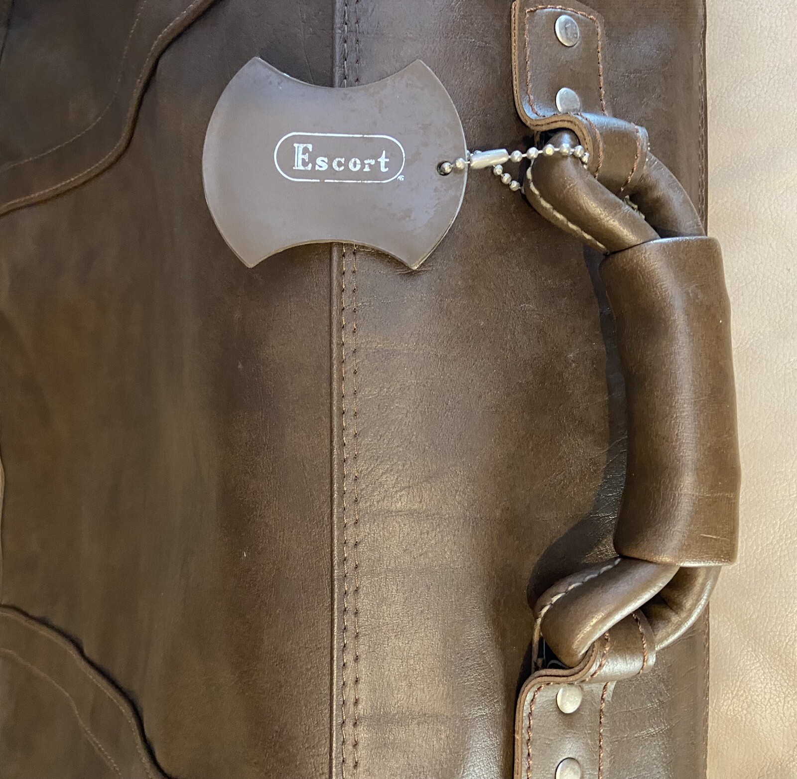 Vintage American Tourister Escort Garment Bag Faux Leather Good Condition *READ