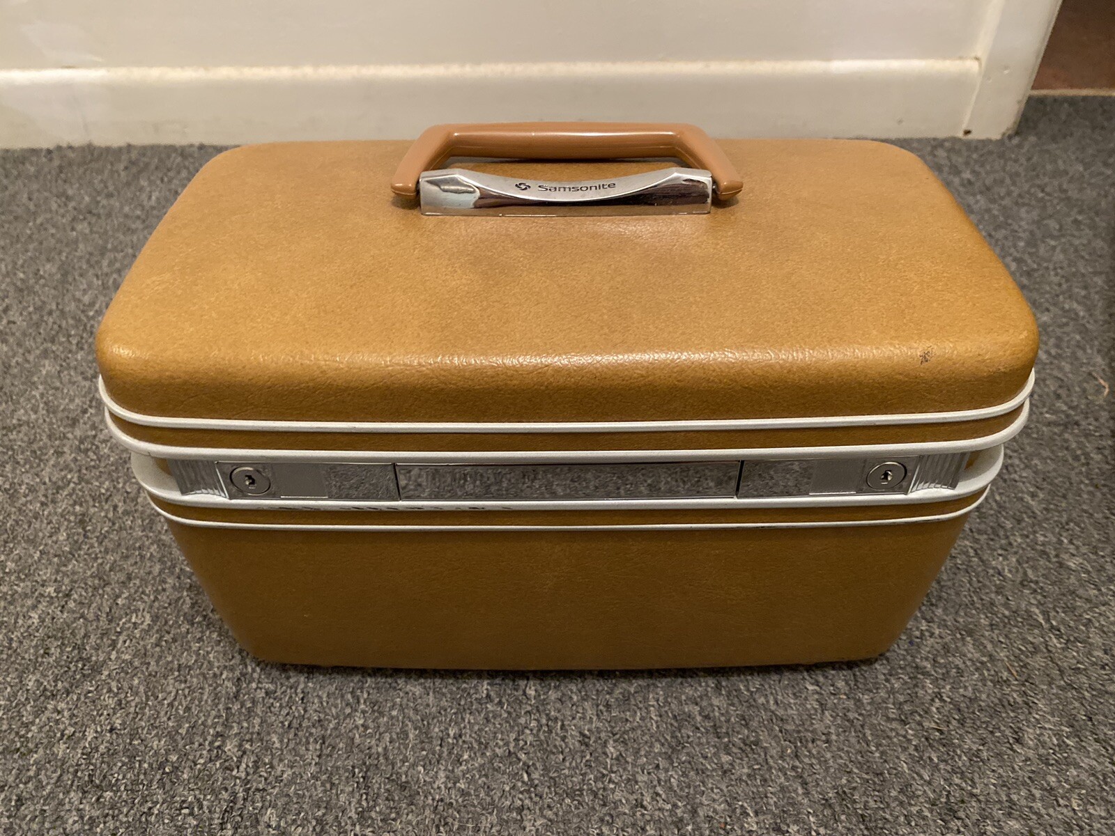 3pc BROWN Vintage Samsonite Silhouette Hardsided Luggage Set  Locking W/Key