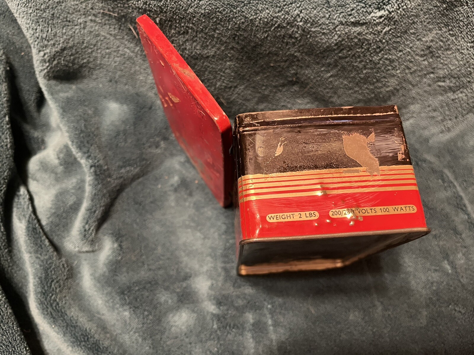 Vintage Prilect Traveling Iron & Metal Carry Case