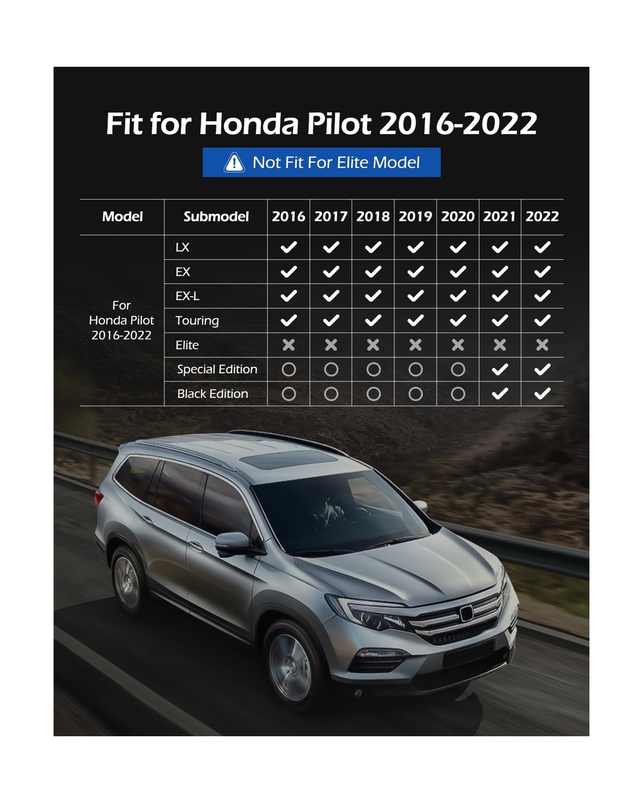 Floor Mats & Cargo Liner for Honda Pilot 2022 2021 2020 2019 2018 2017 2016, …
