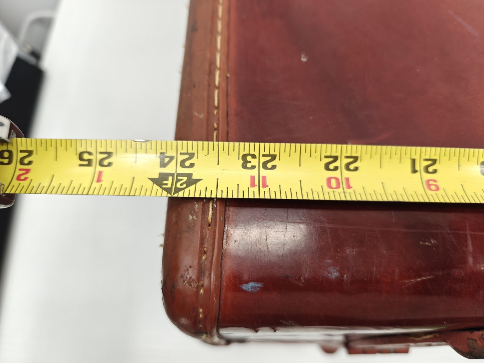Vintage 50s Samsonite Hard Sided Suitcase Burgundy Red Shwayder Bros Denver Key