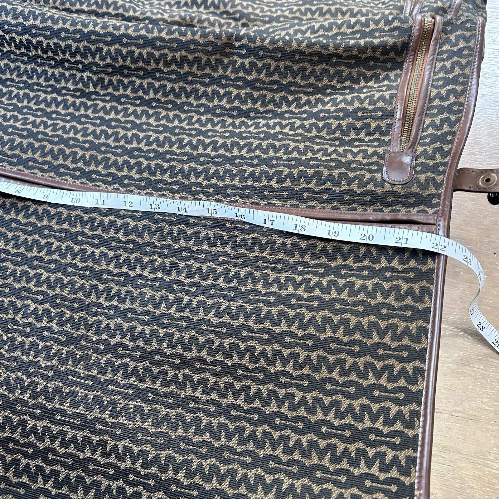 Mark Cross Italy 3-pc Luggage Set Canvas & Leather Vintage 60s Mid Century