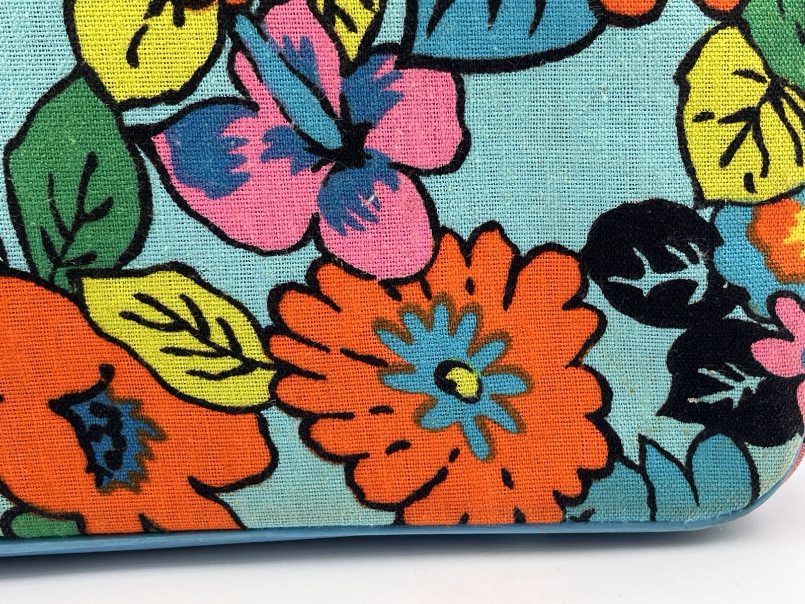 Retro Groovy Mod Flowers Suitcase Carry On Travel Hippie Boho MCM Canvas 1960’s