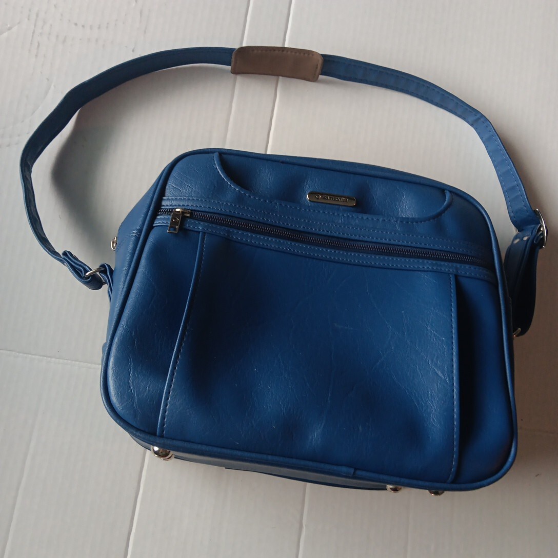 Samsonite Vintage 1970’s Concord Carry On Shoulder Bag Royal Blue 15″x12″x7″