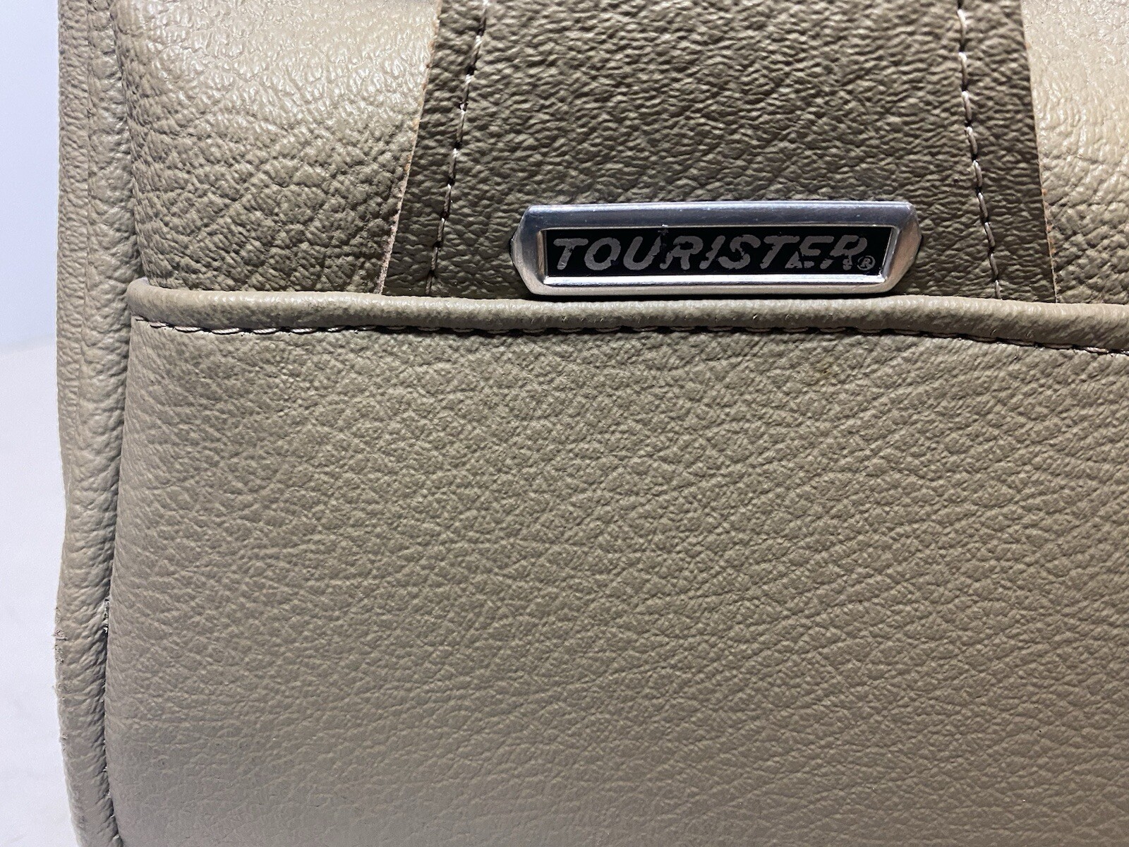 Vtg American Tourister Carry On Tan Taupe Tote Bag Luggage 1970’s With Key